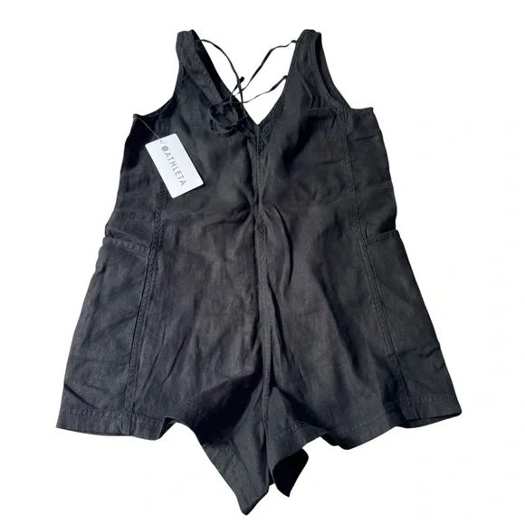 NWT Athleta Retreat Linen Romper - Picture 7 of 9
